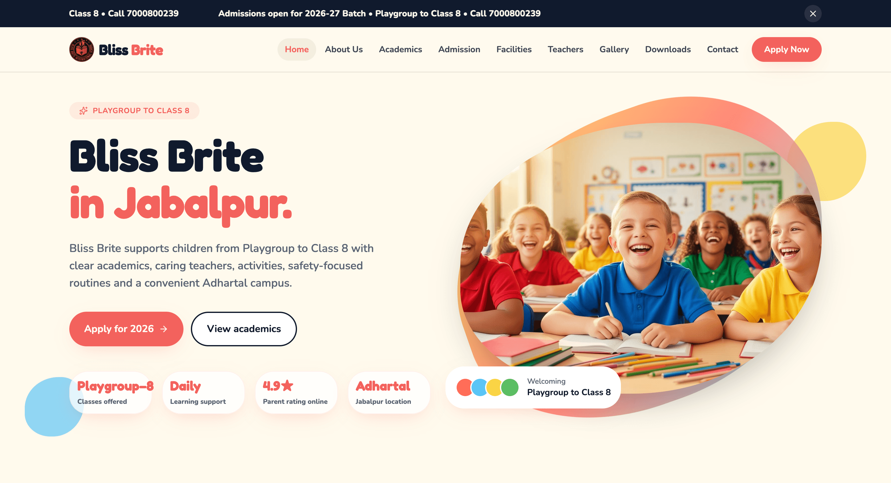 Bliss Brite school website